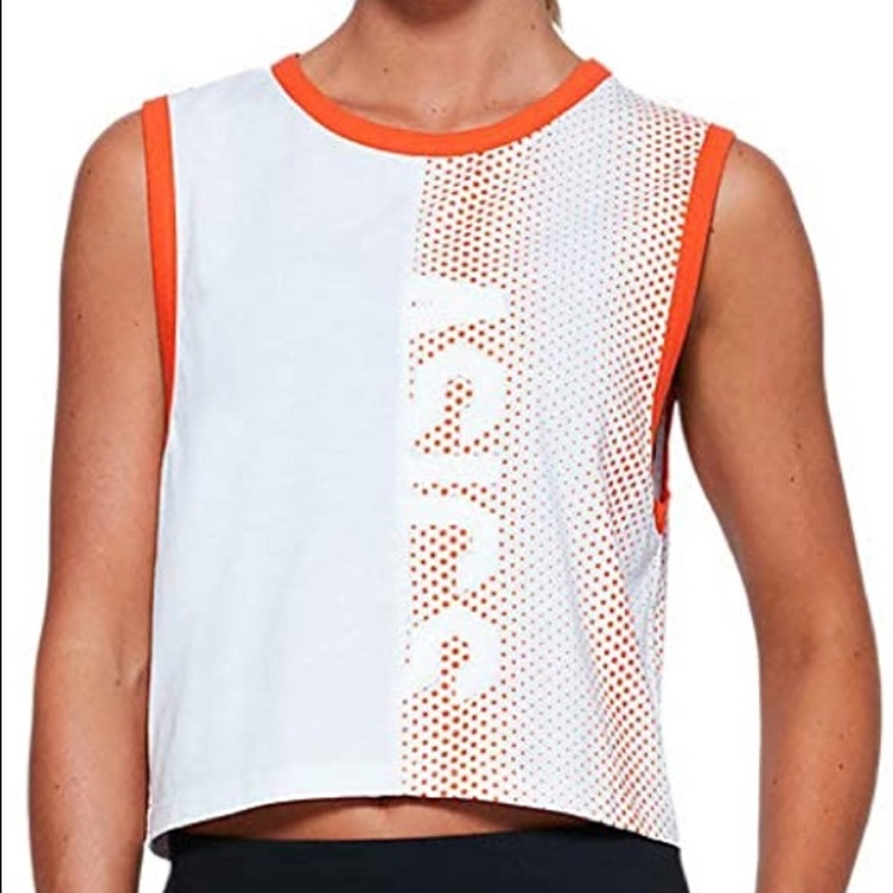 ASICS Women's Happy Chaos Crop Tank Clothes MSRP $28 Sz:XL